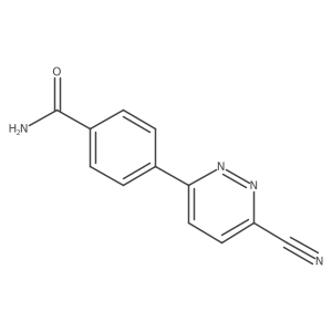 4-(6-Cyanopyridazin-3-yl)benzamide Structure