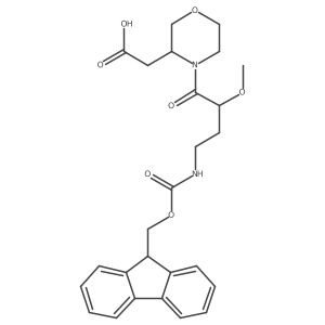 2-{4-[4-({[(9H-fluoren-9-yl)methoxy]carbonyl}amino)-2-methoxybutanoyl]morpholin-3-yl}acetic acid Structure