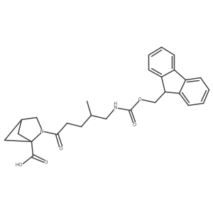 2-[5-({[(9H-fluoren-9-yl)methoxy]carbonyl}amino)-4-methylpentanoyl]-2-azabicyclo[2.1.1]hexane-1-carboxylic acid Structure