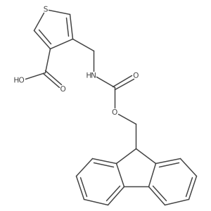 4-({[(9H-fluoren-9-ylmethoxy)carbonyl]amino}methyl)thiophene-3-carboxylic acid结构式