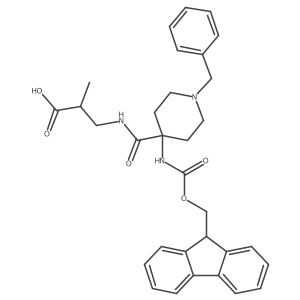 3-{[1-benzyl-4-({[(9H-fluoren-9-yl)methoxy]carbonyl}amino)piperidin-4-yl]formamido}-2-methylpropanoic acid结构式