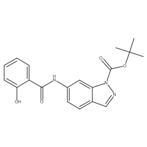 1h-Indazole-1-carboxylic acid,6-[(2-hydroxybenzoyl)amino]-,1,1-dimethylethyl ester结构式