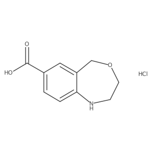 1,2,3,5-Tetrahydro-4,1-benzoxazepine-7-carboxylic acid hydrochloride结构式