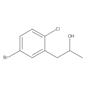 (2S)-1-(5-bromo-2-chlorophenyl)propan-2-ol结构式