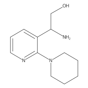 (2S)-2-amino-2-[2-(piperidin-1-yl)pyridin-3-yl]ethan-1-ol结构式
