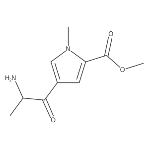 methyl 4-(2-aminopropanoyl)-1-methyl-1H-pyrrole-2-carboxylate结构式