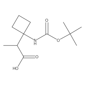 2-(1-{[(Tert-butoxy)carbonyl]amino}cyclobutyl)propanoic acid Structure