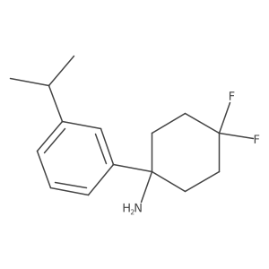 4,4-Difluoro-1-[3-(propan-2-yl)phenyl]cyclohexan-1-amine Structure