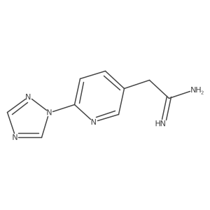 2-[6-(1H-1,2,4-triazol-1-yl)pyridin-3-yl]ethanimidamide结构式