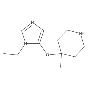 4-[(1-ethyl-1H-imidazol-5-yl)oxy]-4-methylpiperidine结构式