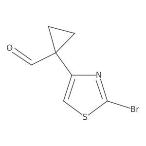1-(2-Bromo-1,3-thiazol-4-yl)cyclopropane-1-carbaldehyde Structure