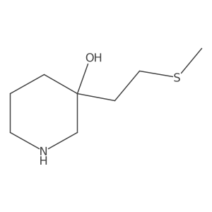 3-[2-(Methylsulfanyl)ethyl]piperidin-3-ol结构式