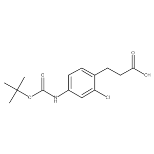 3-(4-{[(Tert-butoxy)carbonyl]amino}-2-chlorophenyl)propanoic acid Structure