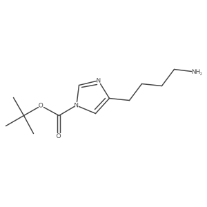 tert-butyl 4-(4-aminobutyl)-1H-imidazole-1-carboxylate结构式