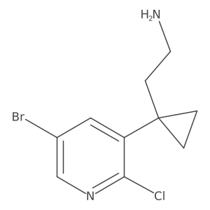 2-[1-(5-Bromo-2-chloropyridin-3-yl)cyclopropyl]ethan-1-amine结构式