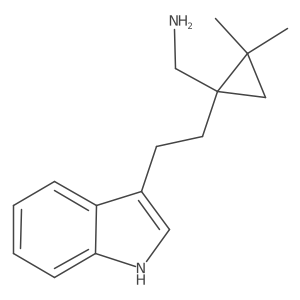 {1-[2-(1H-indol-3-yl)ethyl]-2,2-dimethylcyclopropyl}methanamine结构式