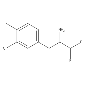 3-(3-Chloro-4-methylphenyl)-1,1-difluoropropan-2-amine结构式