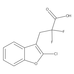 3-(2-Chloro-1-benzofuran-3-yl)-2,2-difluoropropanoic acid结构式