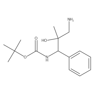 tert-butyl N-(3-amino-2-hydroxy-2-methyl-1-phenylpropyl)carbamate Structure