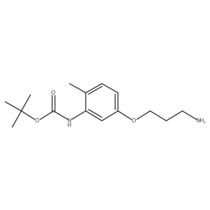 tert-butyl N-[5-(3-aminopropoxy)-2-methylphenyl]carbamate结构式
