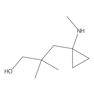 2,2-Dimethyl-3-[1-(methylamino)cyclopropyl]propan-1-ol结构式