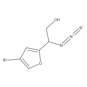 2-Azido-2-(4-bromofuran-2-yl)ethan-1-ol Structure