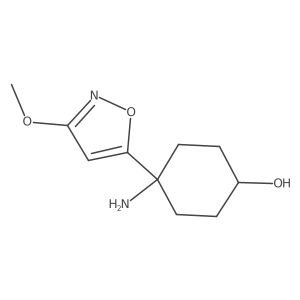 4-Amino-4-(3-methoxy-1,2-oxazol-5-yl)cyclohexan-1-ol Structure