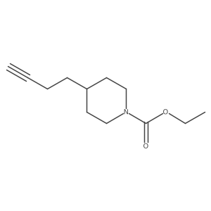 Ethyl 4-(but-3-yn-1-yl)piperidine-1-carboxylate Structure