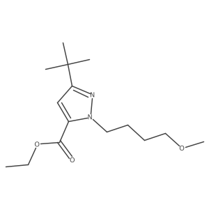 ethyl 3-(tert-butyl)-1-(4-methoxybutyl)-1H-pyrazole-5-carboxylate Structure