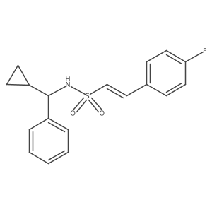 N-[cyclopropyl(phenyl)methyl]-2-(4-fluorophenyl)ethene-1-sulfonamide Structure