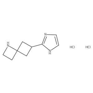 6-(1H-Imidazol-2-yl)-1-azaspiro[3.3]heptane;dihydrochloride结构式