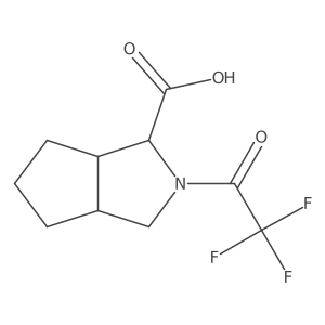 rac-(1R,3aR,6aS)-2-(trifluoroacetyl)-octahydrocyclopenta[c]pyrrole-1-carboxylic acid Structure