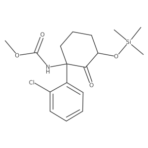 Methyl N-[1-(2-chlorophenyl)-2-oxo-3-[(trimethylsilyl)oxy]cyclohexyl]carbamate Structure
