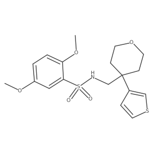 2,5-dimethoxy-N-{[4-(thiophen-3-yl)oxan-4-yl]methyl}benzene-1-sulfonamide Structure