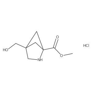 Methyl 4-(hydroxymethyl)-2-azabicyclo[2.1.1]hexane-1-carboxylate hydrochloride Structure