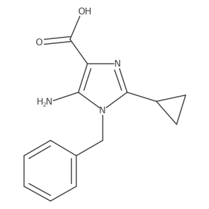5-amino-1-benzyl-2-cyclopropyl-1H-imidazole-4-carboxylic acid结构式