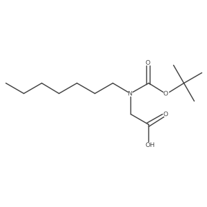 2-{[(Tert-butoxy)carbonyl](heptyl)amino}acetic acid结构式