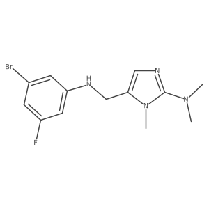 1H-Imidazole-5-methanamine, N-(3-bromo-5-fluorophenyl)-2-(dimethylamino)-1-methyl-结构式