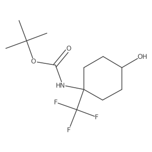 tert-butyl N-[4-hydroxy-1-(trifluoromethyl)cyclohexyl]carbamate结构式