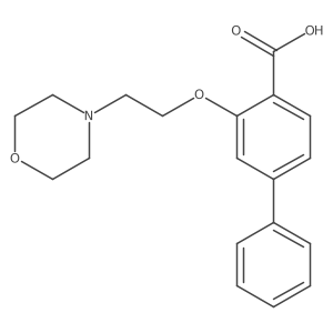 3-(2-Morpholinoethoxy)-[1,1'-biphenyl]-4-carboxylic acid结构式