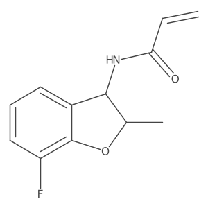 N-(7-Fluoro-2-methyl-2,3-dihydro-1-benzofuran-3-yl)prop-2-enamide结构式