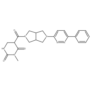 3-Methyl-5-[2-(6-phenylpyridazin-3-yl)-1,3,3a,4,6,6a-hexahydropyrrolo[3,4-c]pyrrole-5-carbonyl]-1,3-diazinane-2,4-dione Structure