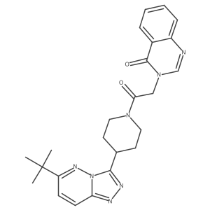 3-[2-(4-{6-Tert-butyl-[1,2,4]triazolo[4,3-b]pyridazin-3-yl}piperidin-1-yl)-2-oxoethyl]-3,4-dihydroquinazolin-4-one结构式