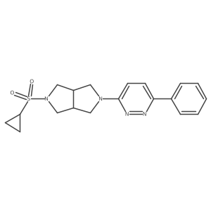 3-[5-(Cyclopropanesulfonyl)-octahydropyrrolo[3,4-c]pyrrol-2-yl]-6-phenylpyridazine结构式