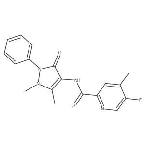 N-(1,5-dimethyl-3-oxo-2-phenyl-2,3-dihydro-1H-pyrazol-4-yl)-5-fluoro-4-methylpyridine-2-carboxamide Structure