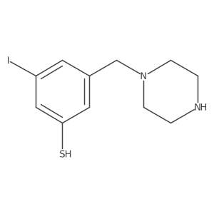 3-Iodo-5-[(piperazin-1-yl)methyl]benzene-1-thiol Structure