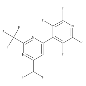 4-(Difluoromethyl)-6-(perfluoropyridin-4-yl)-2-(trifluoromethyl)pyrimidine结构式