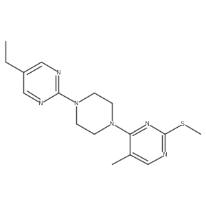 4-[4-(5-Ethylpyrimidin-2-yl)piperazin-1-yl]-5-methyl-2-(methylsulfanyl)pyrimidine结构式