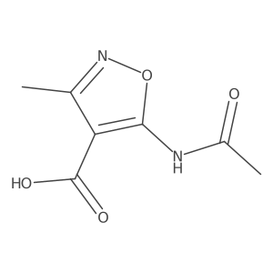 5-Acetamido-3-methyl-1,2-oxazole-4-carboxylic acid结构式