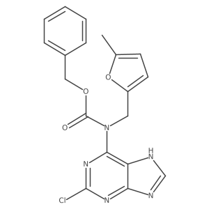 benzyl N-(2-chloro-7H-purin-6-yl)-N-[(5-methylfuran-2-yl)methyl]carbamate Structure